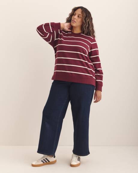 Pull en tricot molletonné à col rond