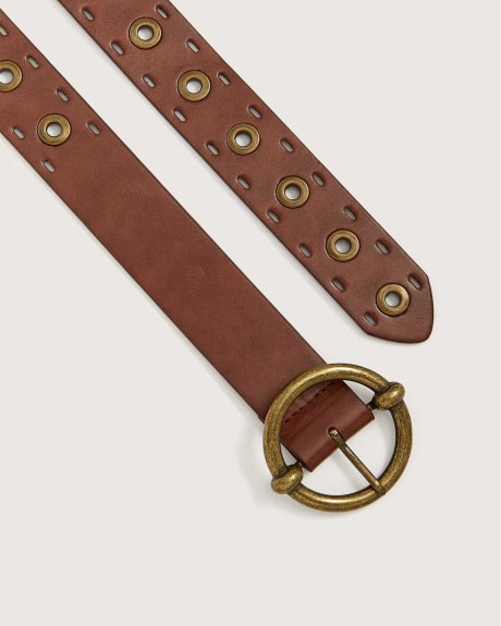 Perforated Belt With Eyelets - In Every Story