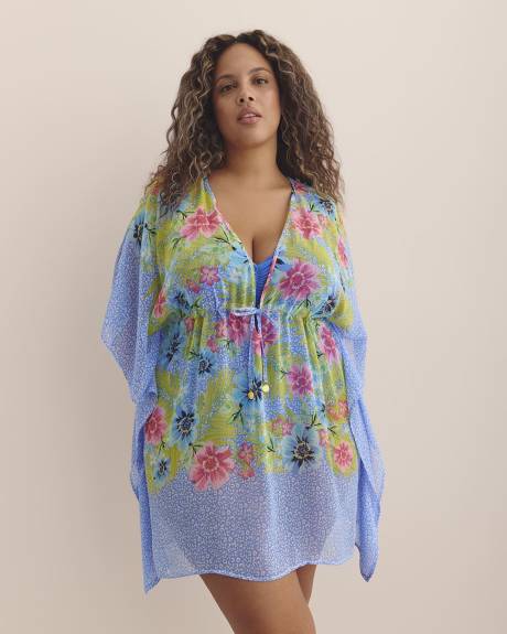 Caftan bleu fleuri - Bleu by Rod Beattie