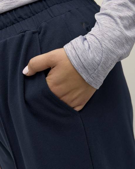 French Terry Wide-Leg High-Waisted Pant - Active Zone