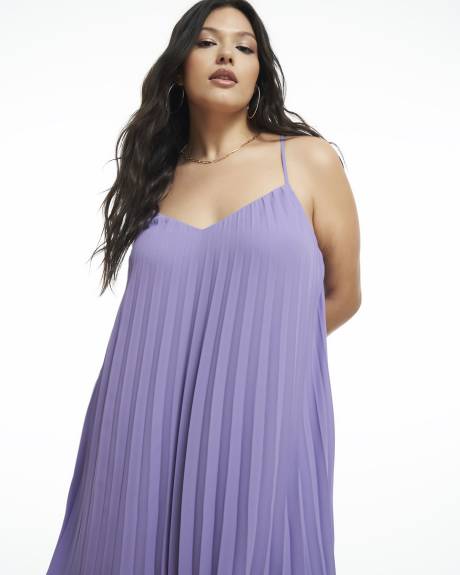 Robe plissée sans manches, tissu responsable - Addition Elle