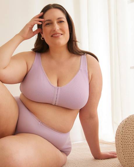 Front-Closure Wirefree Cotton Bra - ti Voglio