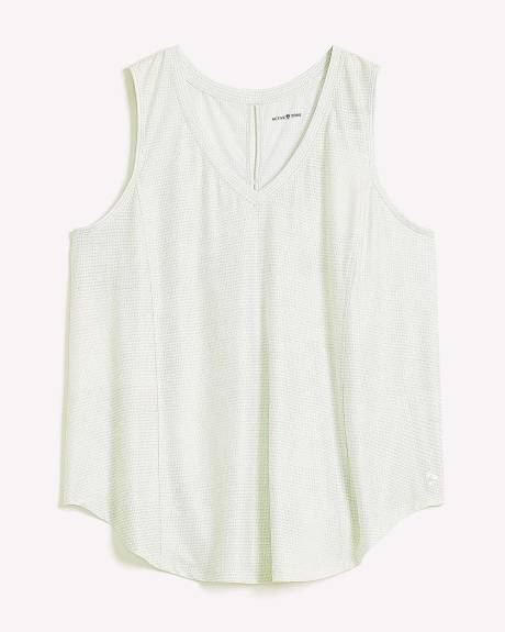 Printed Tank Top with Keyhole Back Detail - Active Zone