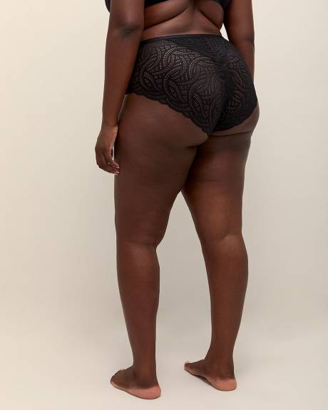 Black Full Brief with Lace Back - Déesse Collection