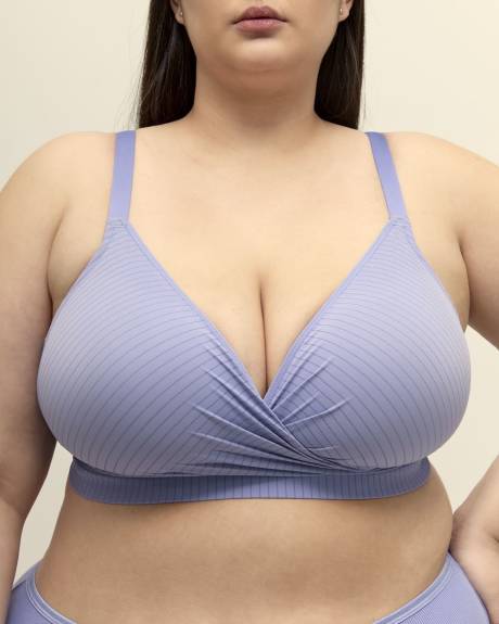 Soutien-gorge de détente rembourré texturé lavande, sans armatures - Déesse Collection