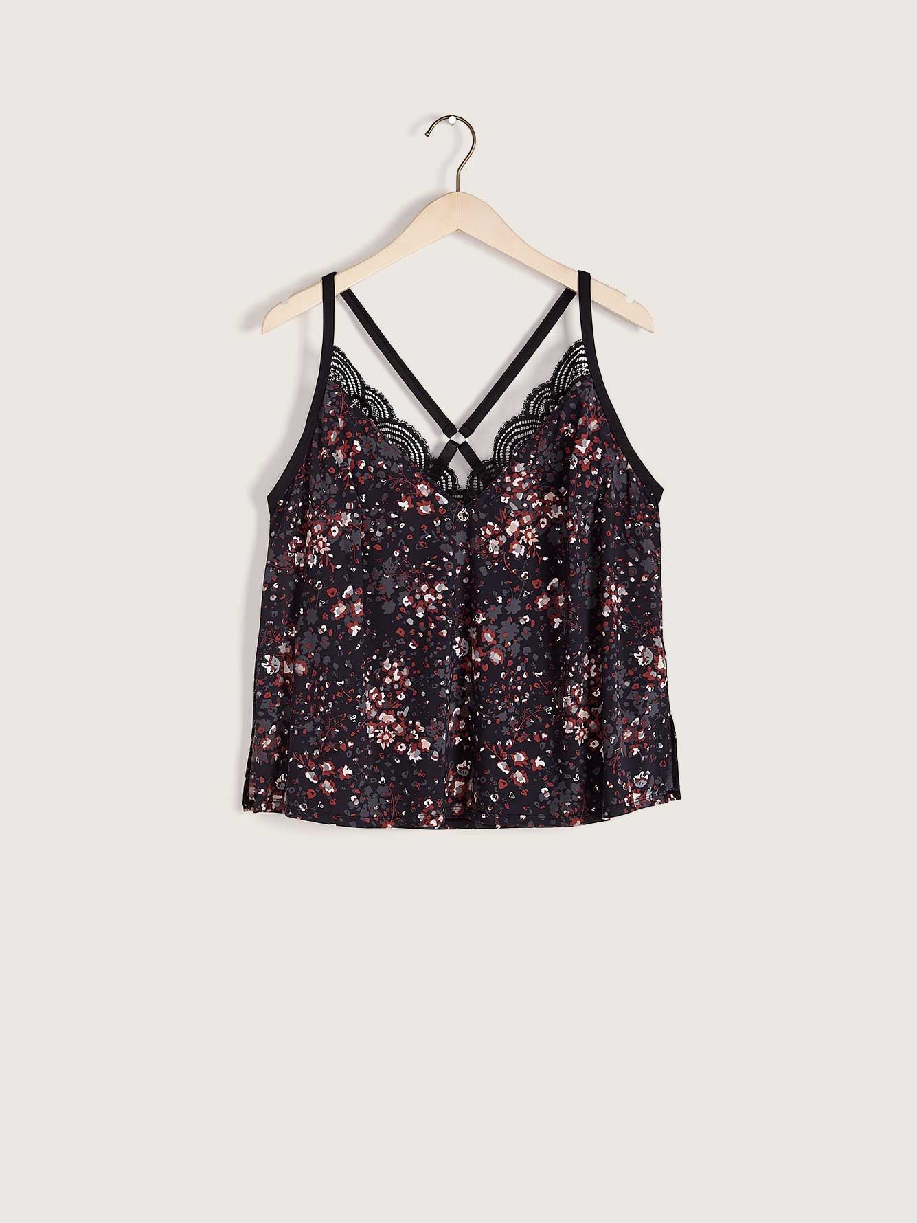 Printed Sleep Cami with Lace Details - Ashley Graham | Penningtons