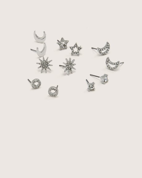 Assorted Celestial Earrings, Set of 6