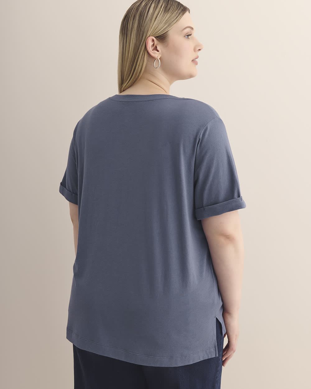 Responsible, Boyfriend-Fit V-Neck Tee - PENN. Essentials Responsible, Boyfriend-Fit V-Neck Tee - PENN. Essentials