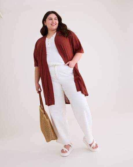 Long Cardigan with Kimono Sleeves