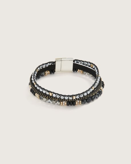 Multi Beaded Bracelet with Magnet Closure