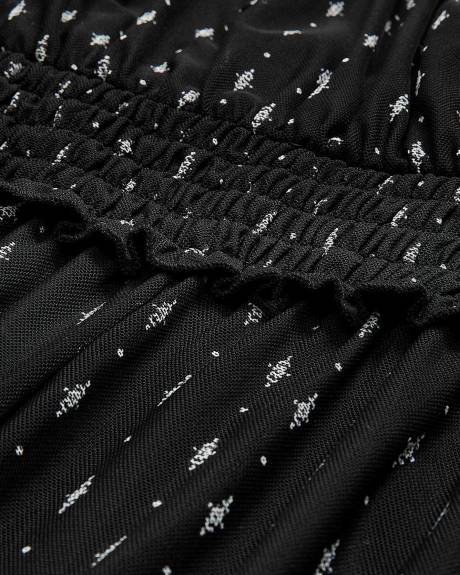Robe longue cache-coeur en maille avec ourlet asymétrique