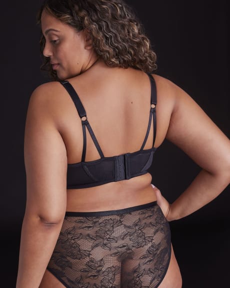 Boudoir Balconette Bra with Lace and Embroidery - Déesse Collection