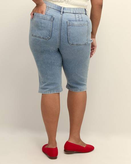 Curvy-Fit Pintuck Denim Capri - d/C JEANS