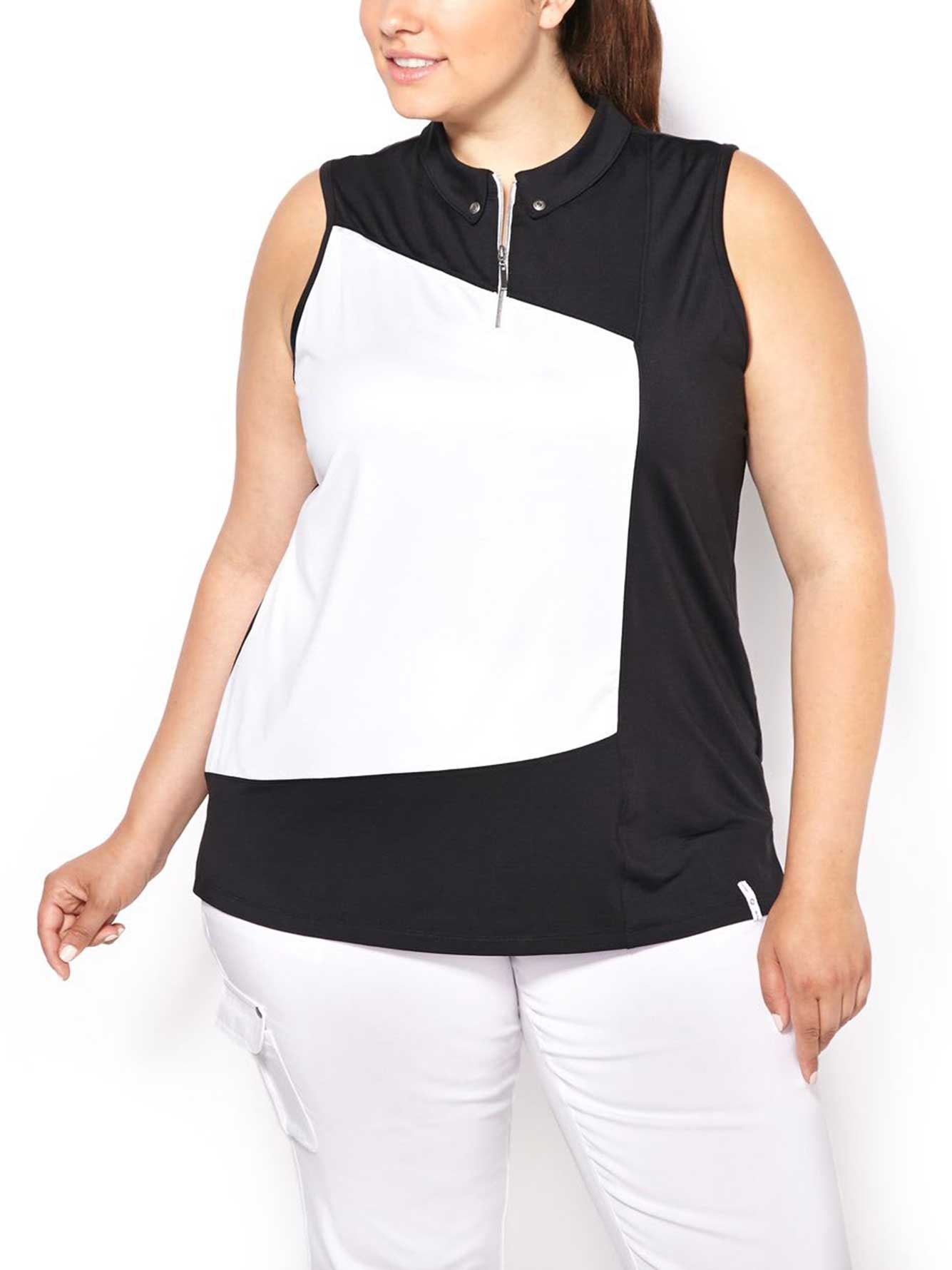 ActiveZone Golf Sleeveless PlusSize Polo Shirt Penningtons