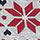 Grey Crew Socks with Heart Fairisle Print