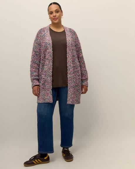 Open-Front Tunic Cardigan