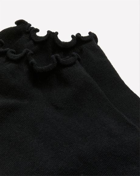 Chaussettes cheville à ourlet ondulé