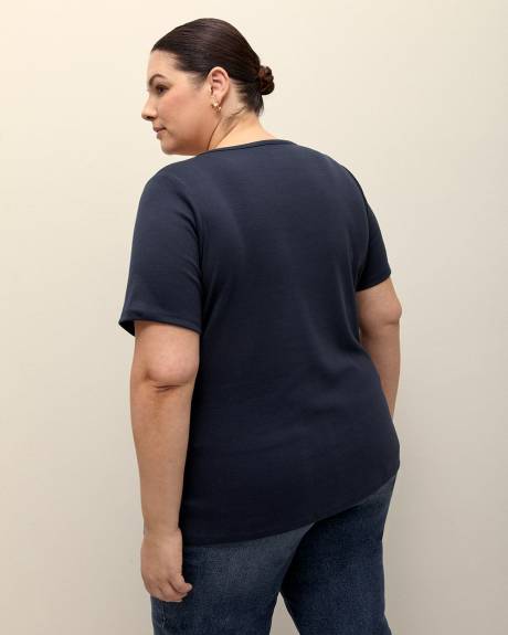 T-shirt avec boutons, coupe girlfriend - Essentiels PENN.