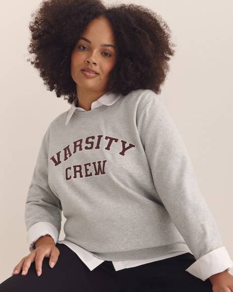 Pull en tricot molletonné à col rond