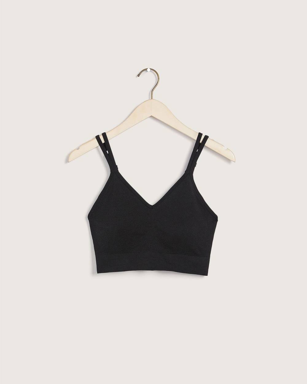 white seamless bralette