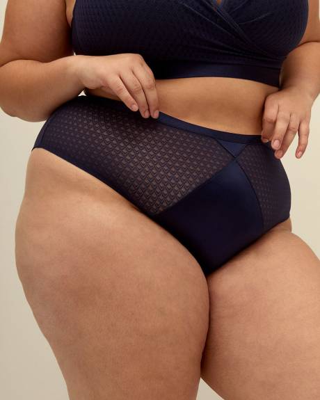 High-Cut Lace and Microfibre Brief - Déesse Collection