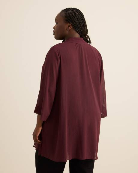 Open Overpiece with 3/4 Sleeves Open Overpiece with 3/4 Sleeves