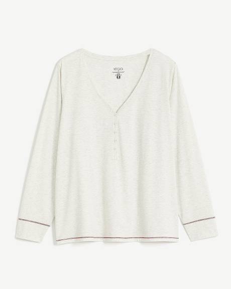 Heather Henley Tee with Jogger Pyjama Set - ti Voglio