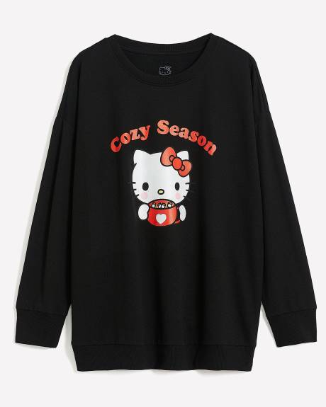 Crewneck Sweatshirt with Hello Kitty Cristmas Print