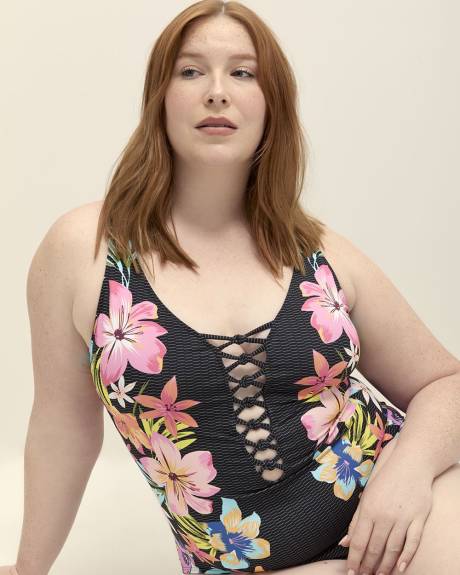 Laced-Down One-Piece - Bleu by Rod Beattie