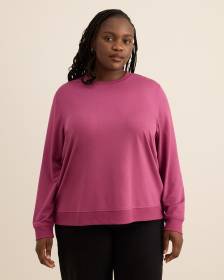 Boyfriend-Fit Crewneck Sweatshirt - PENN. Essentials