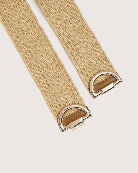 Elastic Raffia Belt