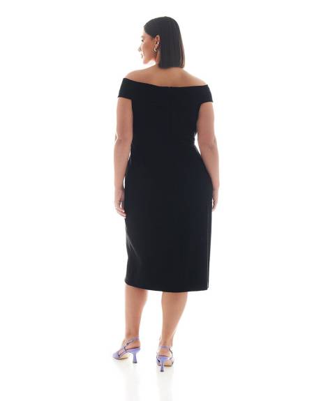 Responsible, Off-the-Shoulder Midi Dress - Addition Elle