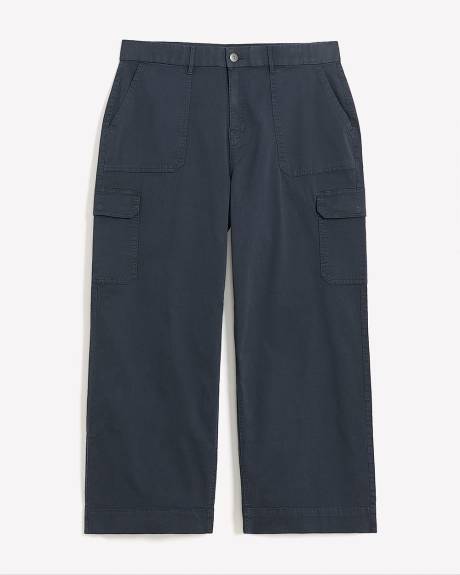 Cotton Wide-Leg Cargo Pant