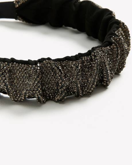Fancy Glittery Ruched Headband
