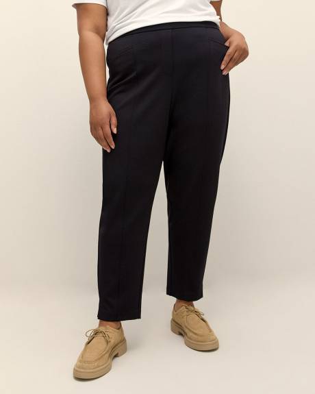 Responsible, Black Essential Ponte de Roma Tapered-Leg Pant