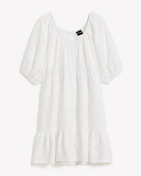 White Peasant Swim Cover-Up Dress - Cover Me
