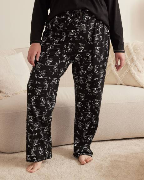 Printed Straight-Leg Knit Pyjama Pant - ti Voglio