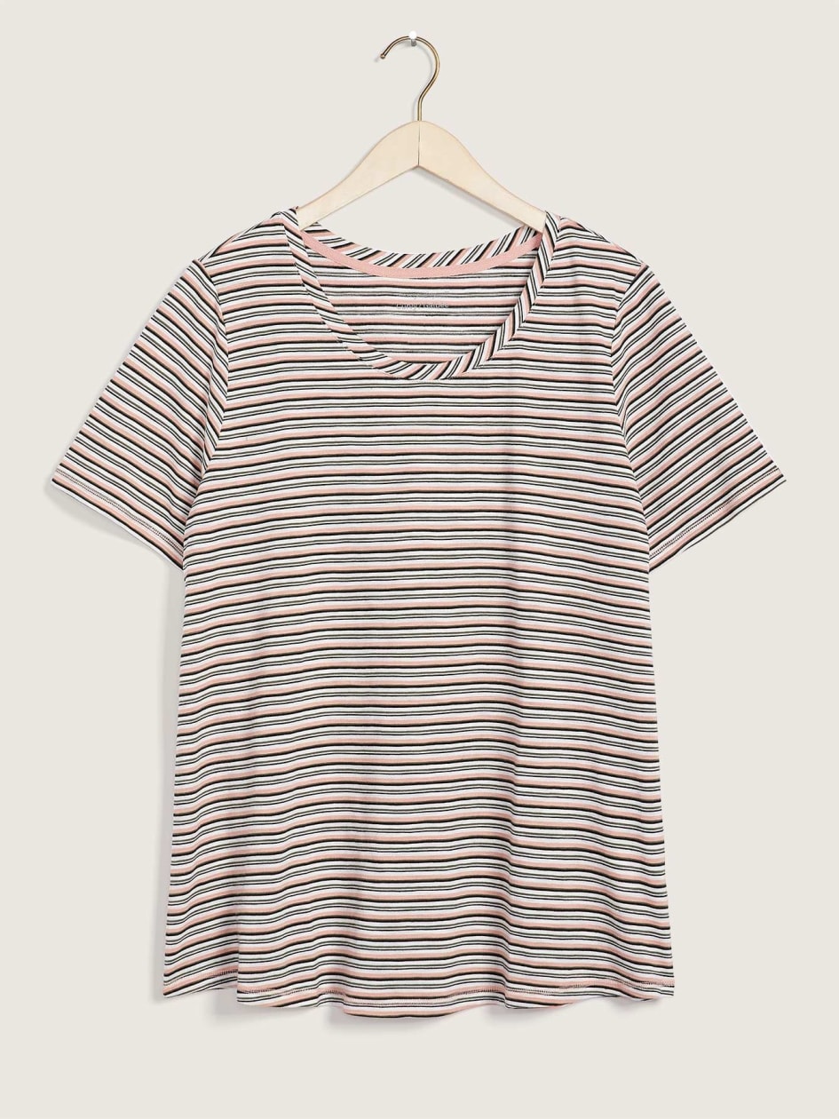 Curvy-Fit Printed Crew-Neck Tee - In Every Story