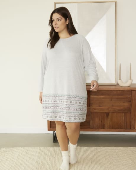 Short Sleepshirt with Border Print - ti Voglio
