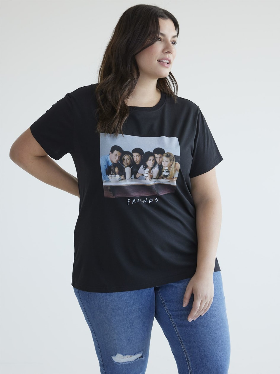 Crewneck License T-Shirt with Friends Print