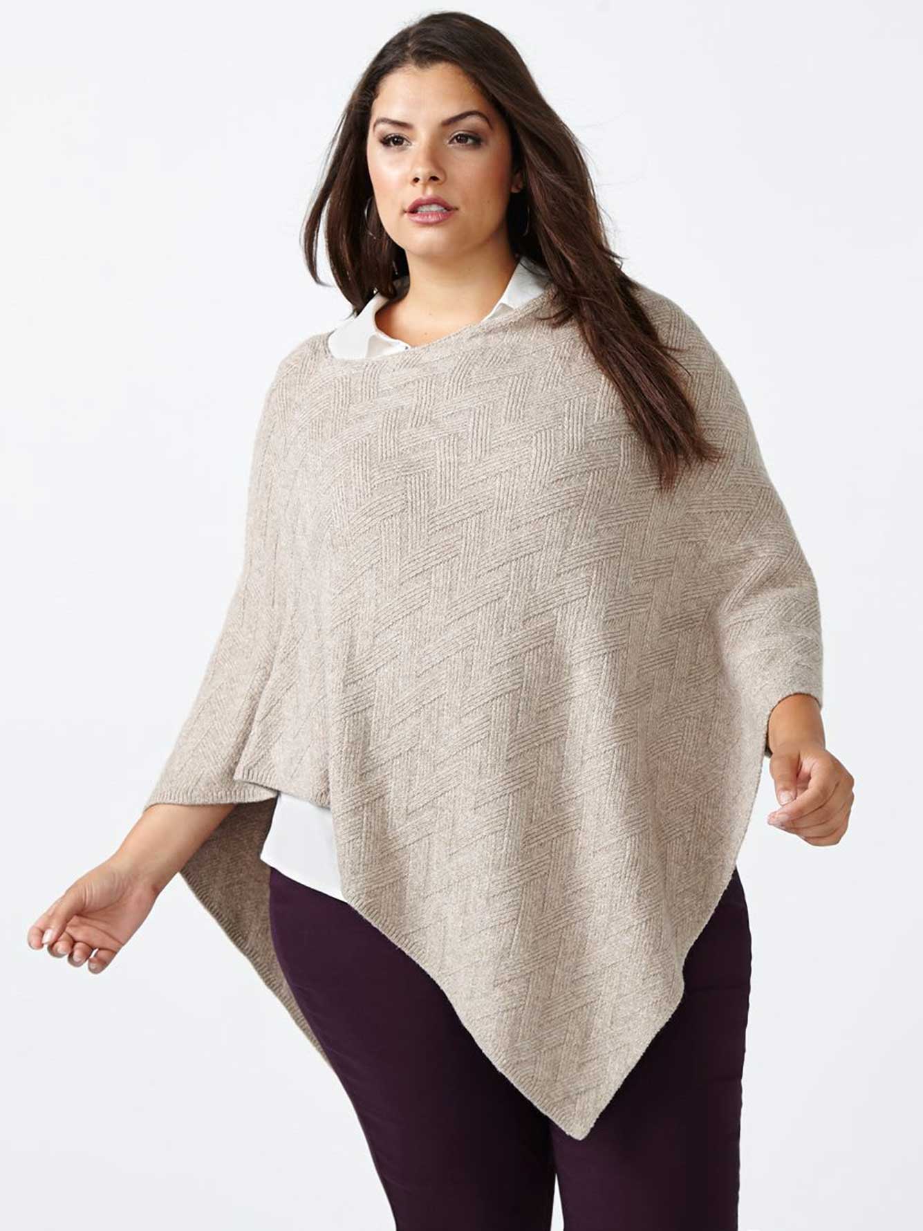 Textured Sweater Poncho | Penningtons