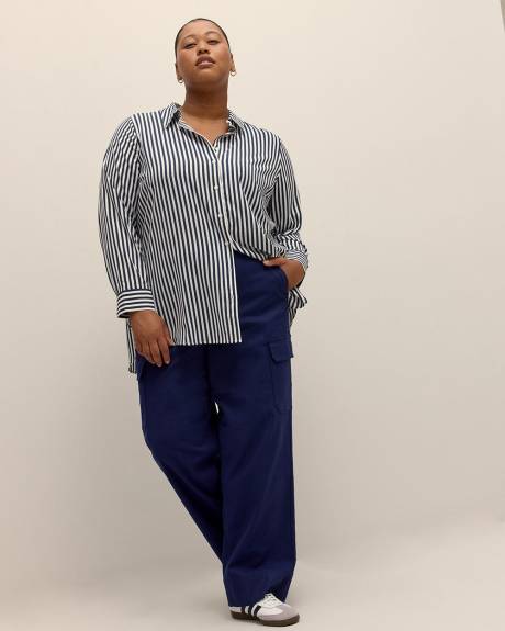 Striped Buttoned Down Tunic
