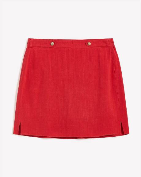 Jupe-short nautique en mélange de lin
