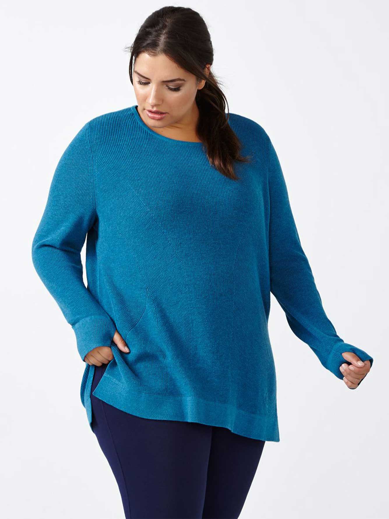 Essentials - Plus-Size Long Sleeve Sweater | Penningtons