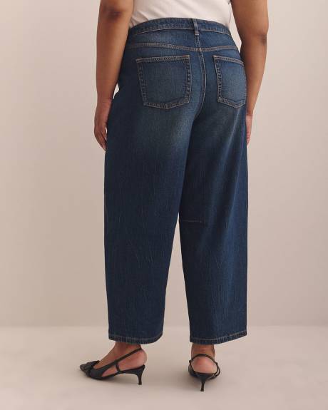 High-Rise Barrel-Leg Jeans - d/C JEANS