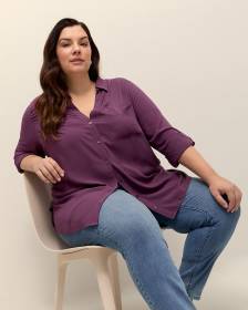 Responsible, Challis Buttoned-Down Tunic Blouse