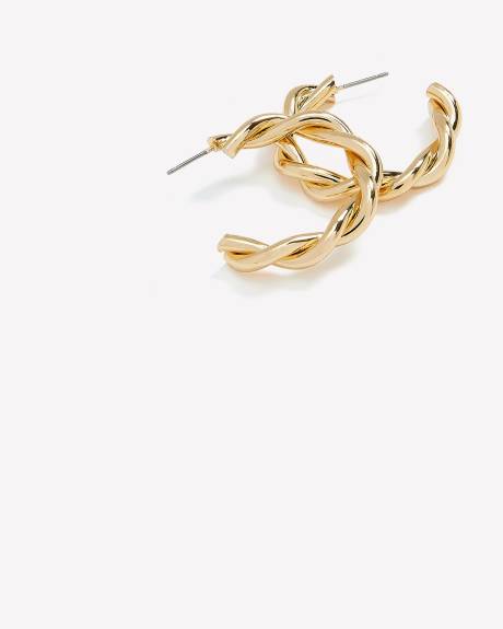 Twisted Hoop Earrings - Addition Elle