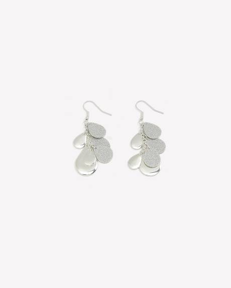 Multi Tear Drop Shape Earring with Paper Glitter