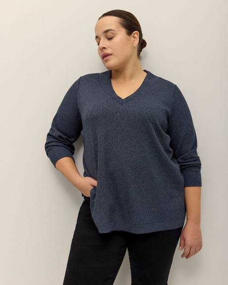 Knit Top with Long Bubble Sleeves