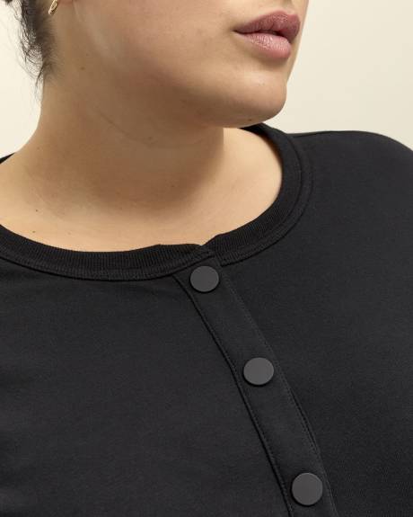 Pull molletonné à col Henley - Active Zone